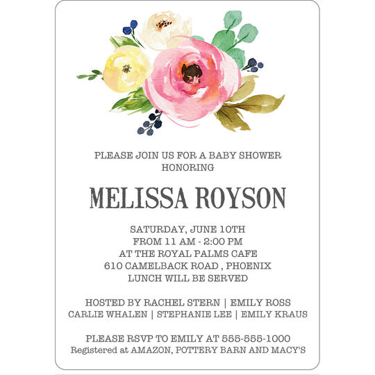 Rose Bunch Invitations